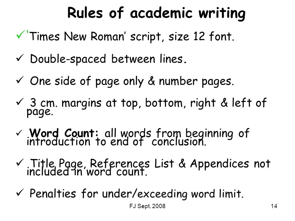 double space academic writing